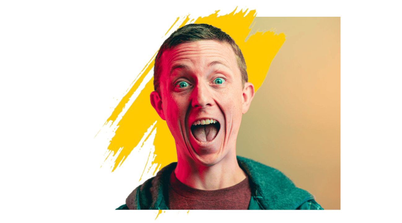 Surprised man